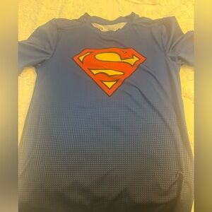Boys Superman Under Armour shirt, size L